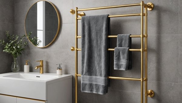 Transformez votre salle de bain avec un porte serviette doré chic